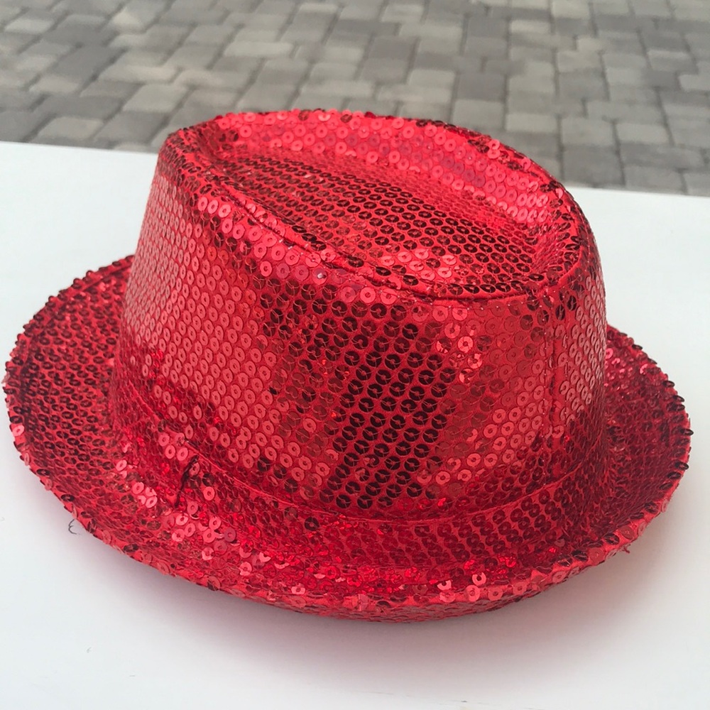 Brand new red sequin fedora! ❤️ - Picture 2 of 6